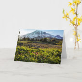 Früher Abend auf dem Berg Rainier Karte (Gelbe Blume)
