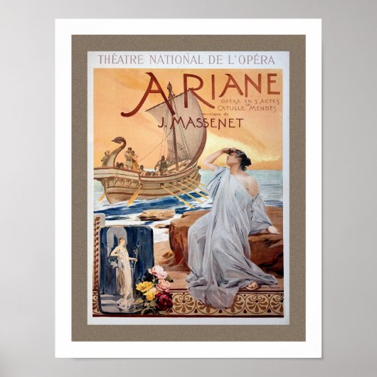 FRÜHER 'ARIANE'-OPERNDRUCK POSTER (Vorne)