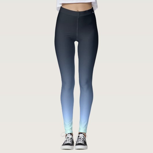 Früher blauer Sonnenaufgang Leggings (Vorderseite)