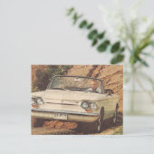 Früher Corvair Cabrio Postkarte (Stehend Vorderseite)