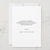 FRÜHER DANKFUL White Wedding Danke FOTO Karte (Rückseite)