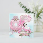 Früher einmal Princess Baby Dusche Einladung (Stehend Vorderseite)