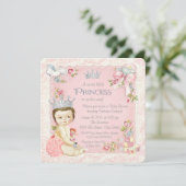 Früher einmal Princess Baby Dusche Einladung (Stehend Vorderseite)