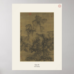 Früher Frühling - Guo Xi, Song-Dynastie Poster