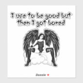 Früher gut schlecht Angel Original Art Aufkleber (Blatt)