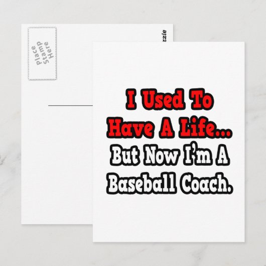 Früher hatte ich einen Baseballtrainer. Postkarte (Vorne/Hinten)