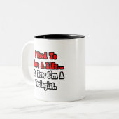 Früher hatte ich einen Urologen. Zweifarbige Tasse (Vorderseite Links)