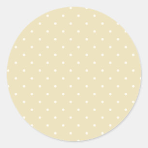 Früher Herbst Polka Dots Mikro Goldenes Weizen Runder Aufkleber