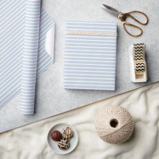 Früher Herbst Raffinierte Streifen | Staubblau ll Geschenkpapier