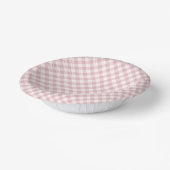 Früher Herbst-Retro-Gingham | Gedämpfte Rose Pappteller (Gewinkelt)