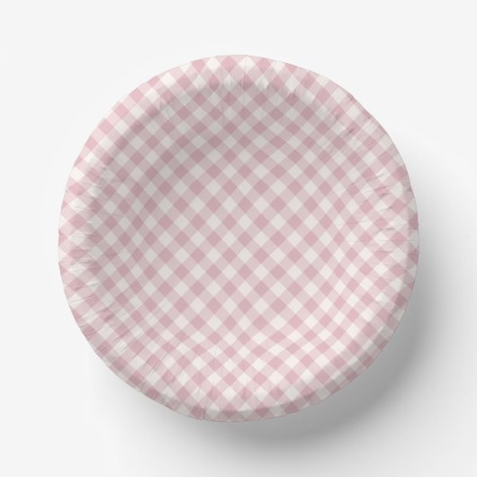 Früher Herbst-Retro-Gingham | Gedämpfte Rose Pappteller (Vorderseite)