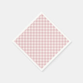 Früher Herbst-Retro-Gingham | Gedämpfte Rose Serviette (Ecke)