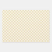 Früher Herbst-Retro-Gingham | Goldenes Weizen Geschenkpapier Set (Vorderseite)
