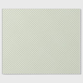 Früher Herbst-Retro-Gingham | Sanftes Oliv Geschenkpapier (Flach)