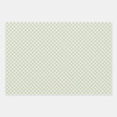 Früher Herbst-Retro-Gingham | Sanftes Oliv Geschenkpapier Set (Vorderseite 2)