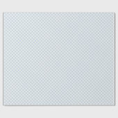 Früher Herbst-Retro-Gingham | Staubblau Geschenkpapier (Flach)