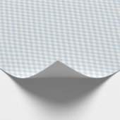 Früher Herbst-Retro-Gingham | Staubblau Geschenkpapier (Ecke)