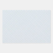 Früher Herbst-Retro-Gingham | Staubblau Geschenkpapier Set (Vorderseite 2)