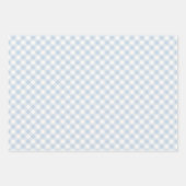 Früher Herbst-Retro-Gingham | Staubblau Geschenkpapier Set (Vorderseite)