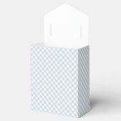 Früher Herbst-Retro-Gingham | Staubblau Geschenkschachtel (Geöffnet)