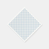 Früher Herbst-Retro-Gingham | Staubblau Serviette (Ecke)