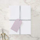 Früher Herbst-Retro-Gingham | Warmes Lila Geschenkanhänger (Mit Garn)