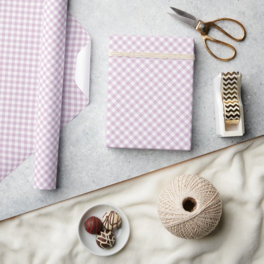 Früher Herbst-Retro-Gingham | Warmes Lila Geschenkpapier (Kunsthandwerk)