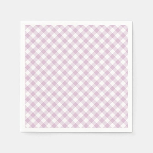 Früher Herbst-Retro-Gingham | Warmes Lila Serviette (Vorderseite)