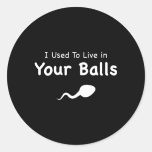 Früher lebte ich in deinen Ballen, am Tag des Vate Runder Aufkleber