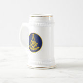 Früher Master Freemason Square und Compass Masonic Bierglas (Vorderseite Links)