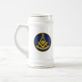 Früher Master Freemason Square und Compass Masonic Bierglas (Links)