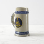 Früher Master Freemason Square und Compass Masonic Bierglas (Vorderseite Links)