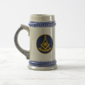 Früher Master Freemason Square und Compass Masonic Bierglas (Links)