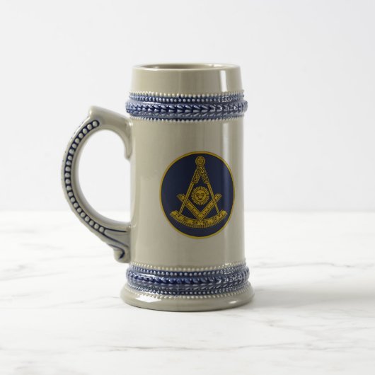 Früher Master Freemason Square und Compass Masonic Bierglas (Links)