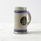 Früher Master Freemason Square und Compass Masonic Bierglas (VorderseiteRechts)