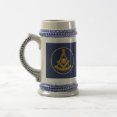 Früher Master Freemason Square und Compass Masonic Bierglas (Links)