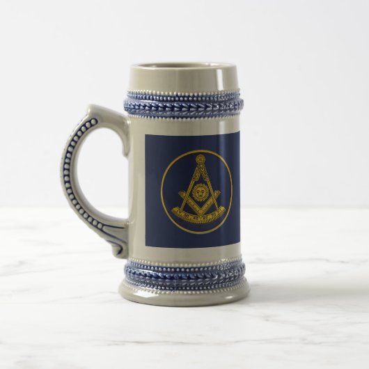 Früher Master Freemason Square und Compass Masonic Bierglas (Links)