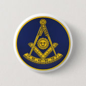 Früher Master Freemason Square und Compass Masonic Button (Vorderseite)