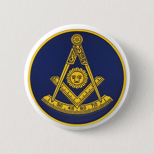 Früher Master Freemason Square und Compass Masonic Button (Vorderseite)