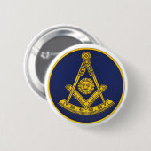 Früher Master Freemason Square und Compass Masonic Button (Vorne & Hinten)