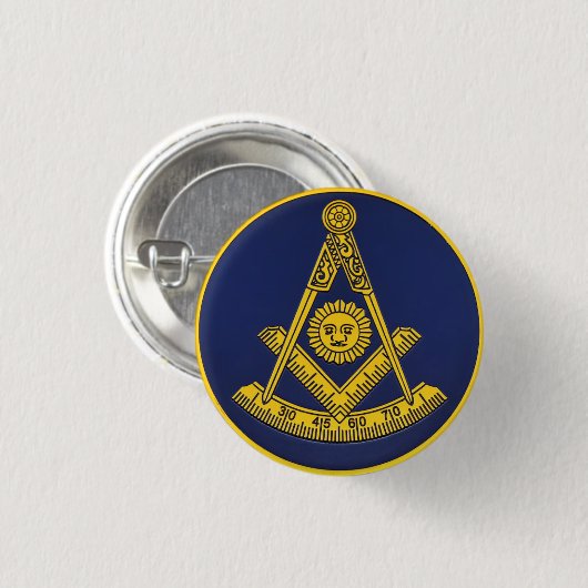 Früher Master Freemason Square und Compass Masonic Button (Vorne & Hinten)