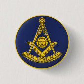 Früher Master Freemason Square und Compass Masonic Button (Vorderseite)