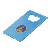 Früher Master Freemason Square und Compass Masonic Geldbeutel Flaschenöffner (Rückseite Schrägansicht)