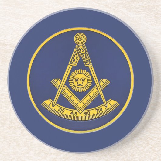 Früher Master Freemason Square und Compass Masonic Getränkeuntersetzer (Vorne)