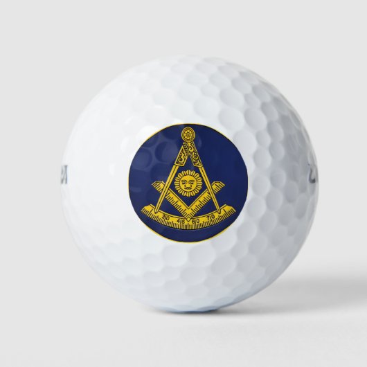 Früher Master Freemason Square und Compass Masonic Golfball (Vorderseite)