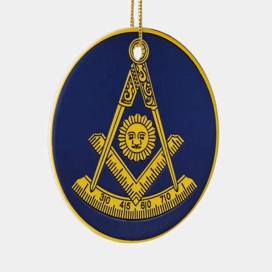 Früher Master Freemason Square und Compass Masonic Keramik Ornament (Rechts)