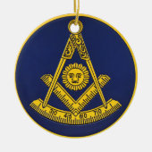 Früher Master Freemason Square und Compass Masonic Keramik Ornament (Vorne)