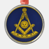 Früher Master Freemason Square und Compass Masonic Ornament Aus Metall (Vorne)