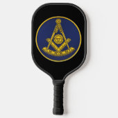 Früher Master Freemason Square und Compass Masonic Pickleball Schläger (Rückseite)