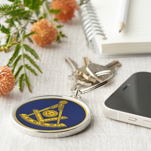 Früher Master Freemason Square und Compass Masonic Schlüsselanhänger (Seite)